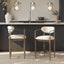 Artemis - Mixed Material Upholstered Counter Stool - Warm White