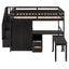 Loft Bed With Stairs, Bookshelf, Drawers, Desk & Wardrobe, Space Saving Multifunctional Furniture