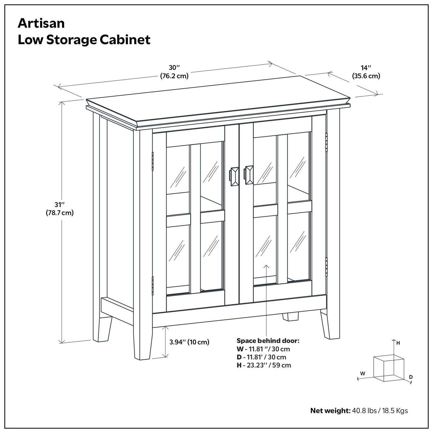 Artisan - Handcrafted Low Storage Cabinet
