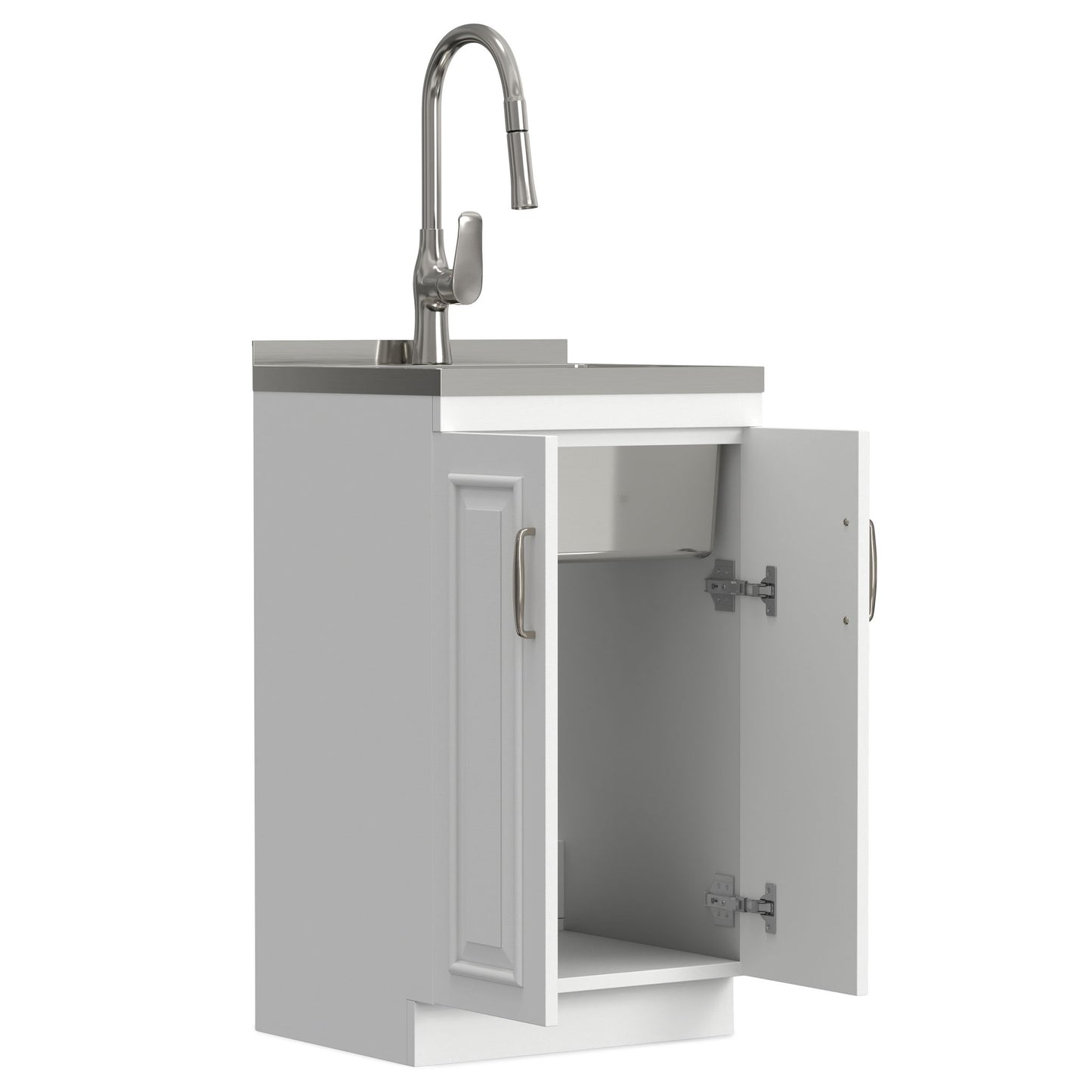 Darwin - Deluxe Laundry Cabinet With Pull-Out Faucet And Stainless Steel Sink