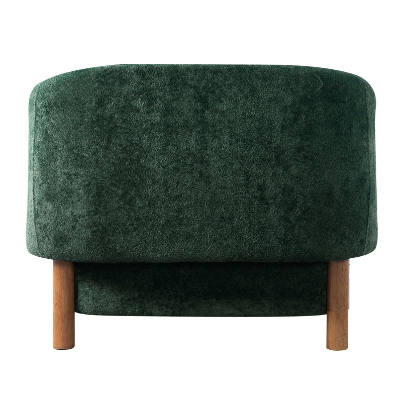 Modern Accent Chair With Recessed Arms And Tight Back