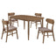 Whisten - Dining Set With Rounded Tabletop And Upholstered Chairs