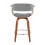 Vintage Mod - Mid Century Modern Fixed Height Counter Stool With Swivel With Round Footrest (Set of 2)