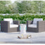 Outdoor Armchairs With Cushions (Set of 2) - Espresso / Gray