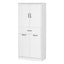 Modern Bathroom Storage Cabinet With Two Laundry Baskets, One Drawer, Adjustable Shelf