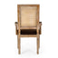 Upholstered Dining Chair With Cane Backrest