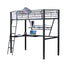 Senon - Twin Loft Bed With Desk - Black / Silver