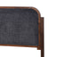Hawthorne - 5/0 Queen Platform Bed With Chair arcoal Upholstered Headboard - Brown