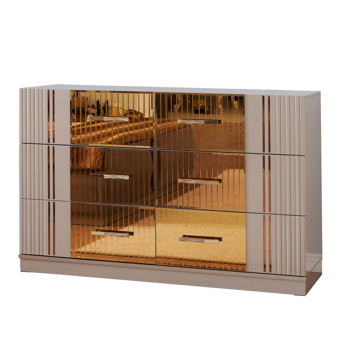 Lorenzo - 6 Drawer Dresser - Gray