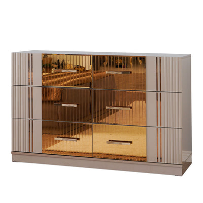 Lorenzo - 6 Drawer Dresser - Gray