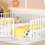 Metal Floor Bed Frame With Fence And Door