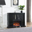 Drisana - Mirrored Fireplace - Black