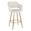 Margarite - Contemporary Fixed Height Counter Stool With Footrest (Set of 2) With Square