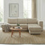 L-Shaped Modular Sofa With Double Layer Cushion