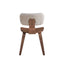 Casson - Boucle 7 Walnut Side Chair (Set of 2) - White / Walnut