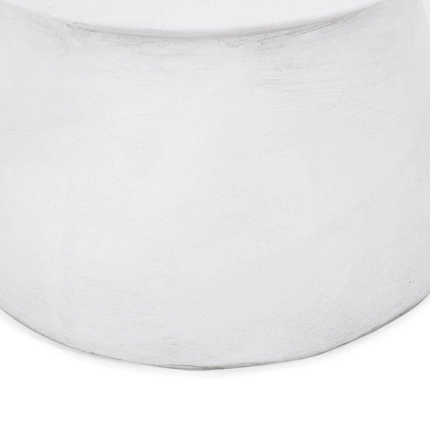 Outdoor Lightweight Concrete End Table With Hourglass Structure - Antique White