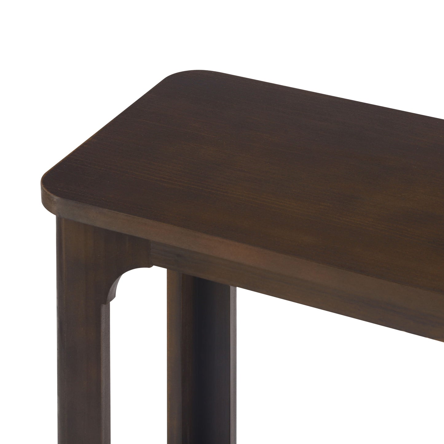 Console Table With Open Arch Cutouts For Living Room Hallway - Espresso