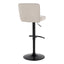 Henry - Contemporary Adjustable Barstool & Swivel With Rounded T Footrest (Set of 2)