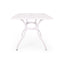 Celestine - Outdoor Cast Aluminum Dining Table With Floral Lattice Design And Umbrella Holder