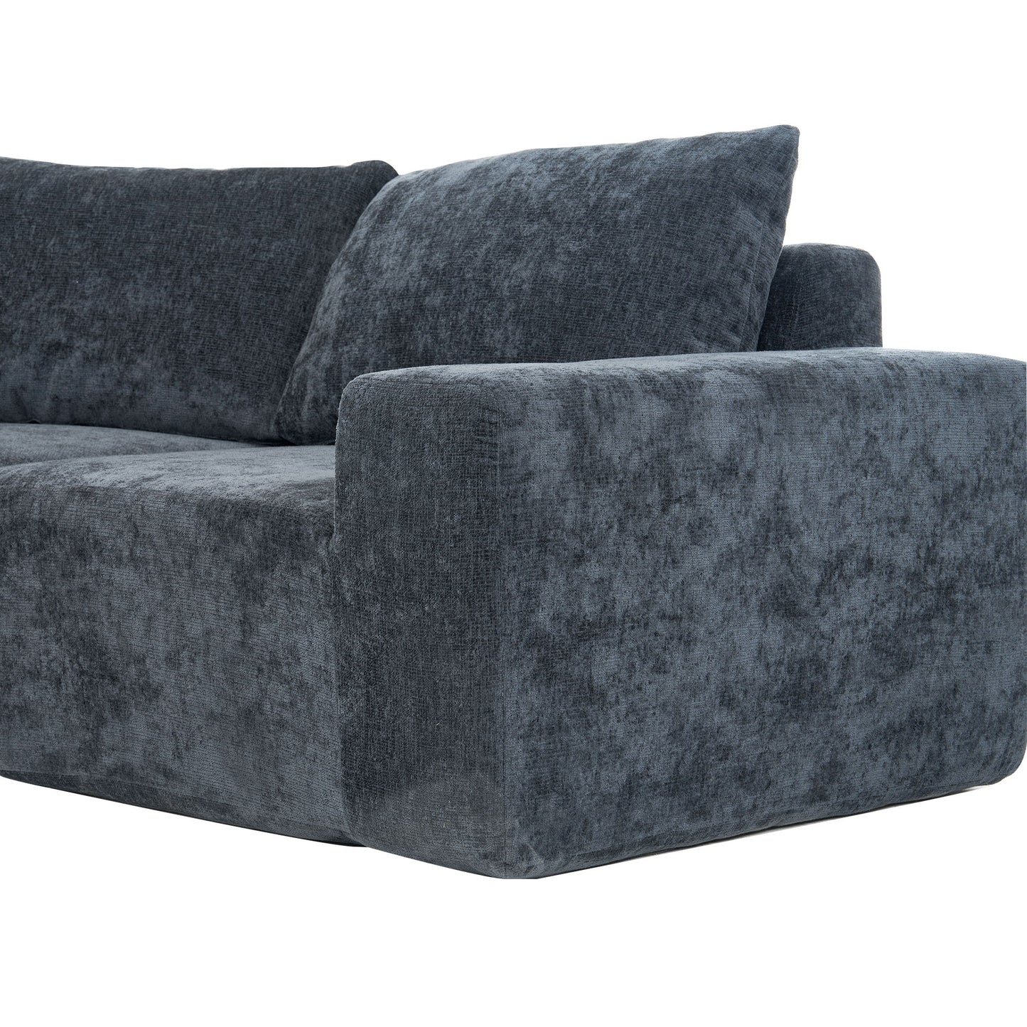 Modular Cloud Sectional Sofa Set, U-Shaped Upholstered Couch With Deep Seat