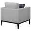 Saba - Upholstered Chair With Reversible Cushions - Gray
