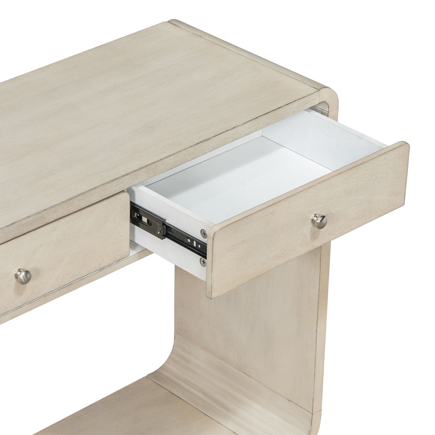 Console Table With 3 Drawers And Display Shelf