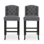Vienna - Contemporary Fabric Tufted Wingback Counter Stools (Set of 2)
