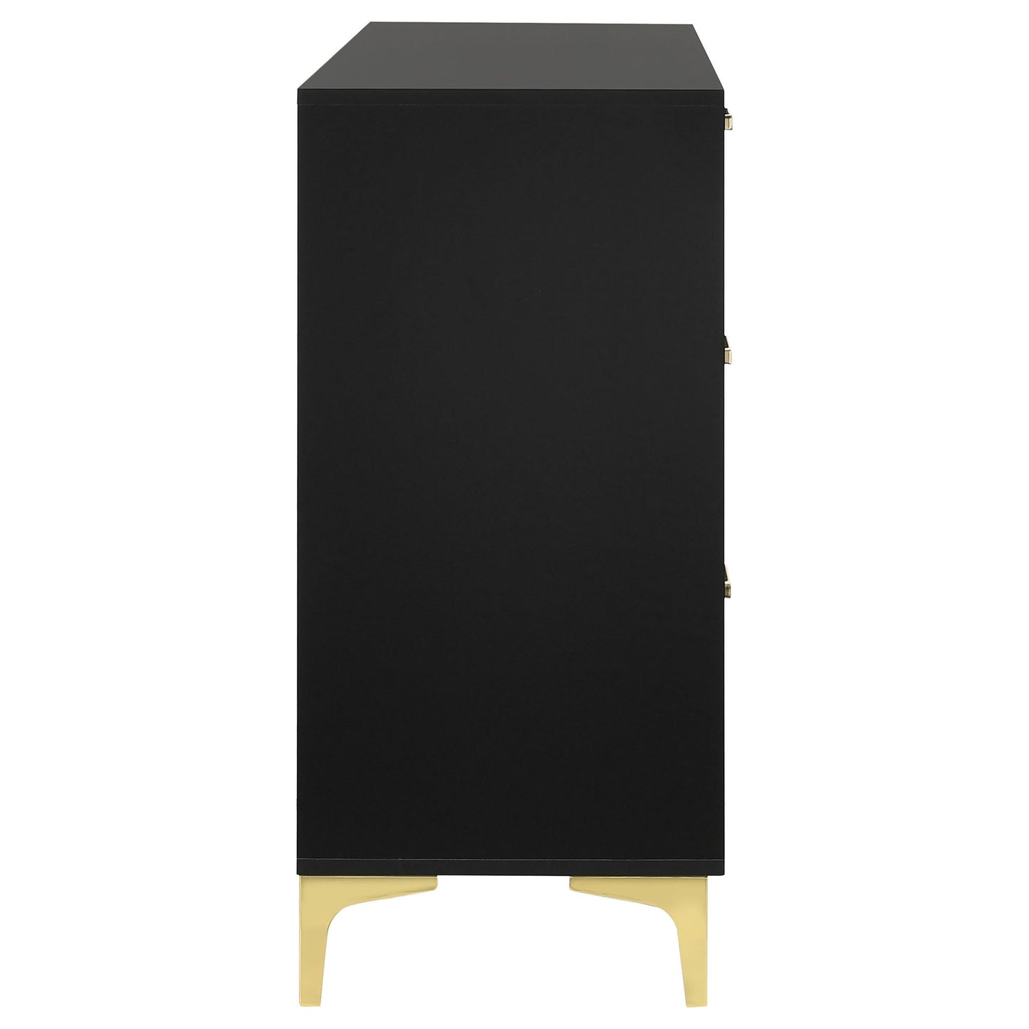 Lexie - 6 Drawer Rectangular Dresser - Black