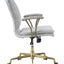 Damir - Vintage Top Grain Leather Office Chair - Antique White / Vintage