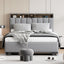 Upholstered Platform Bed With Storage Headboard, Trundle & 2 Drawers And A Set Of Sockets & USB Ports