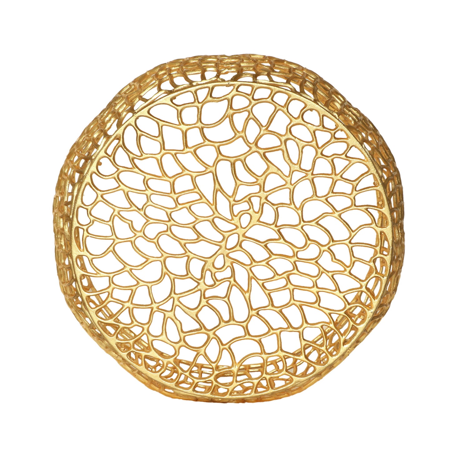 Modern Glam Mesh Coffee Table With Accents And - Gold