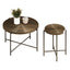 Coffee And End Table Set Waterproof Cover, Distressed Cylindrical Design, Legs Classic Rustic Charm (Set of 2)