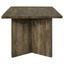 Roman - Rectangular Double V Leg Dining Table - Brown