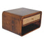 Wall Mounted Open Woven Bedside Table - Chestnut
