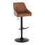 Hannah - Transitional Adjustable Barstool With Swivel With Rounded T Footrest (Set of 2)