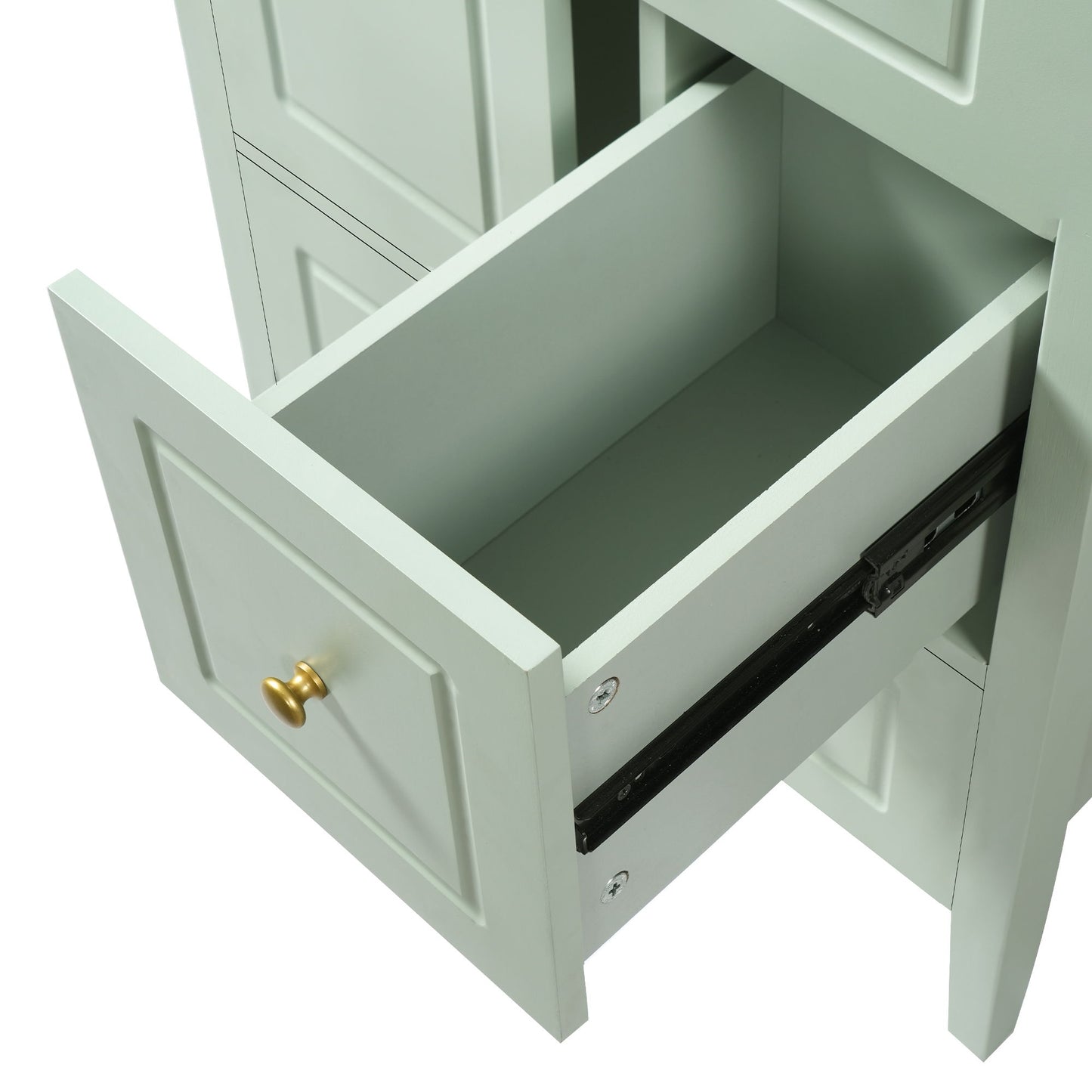 Retro Bathroom Vanity With Sink, Soft Closing Cabinet & Drawers