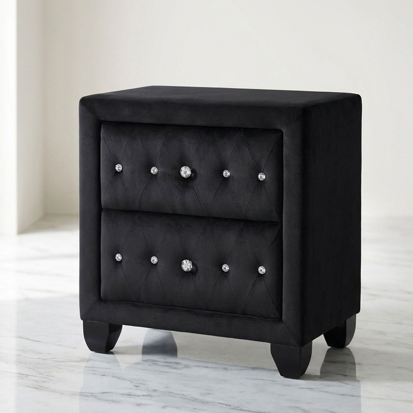 Sophia - 2 Drawer Upholstered Nightstand