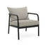 Leora - Modern Minimalist Round Tube Sofa Chair With Cushions - Beige / Black