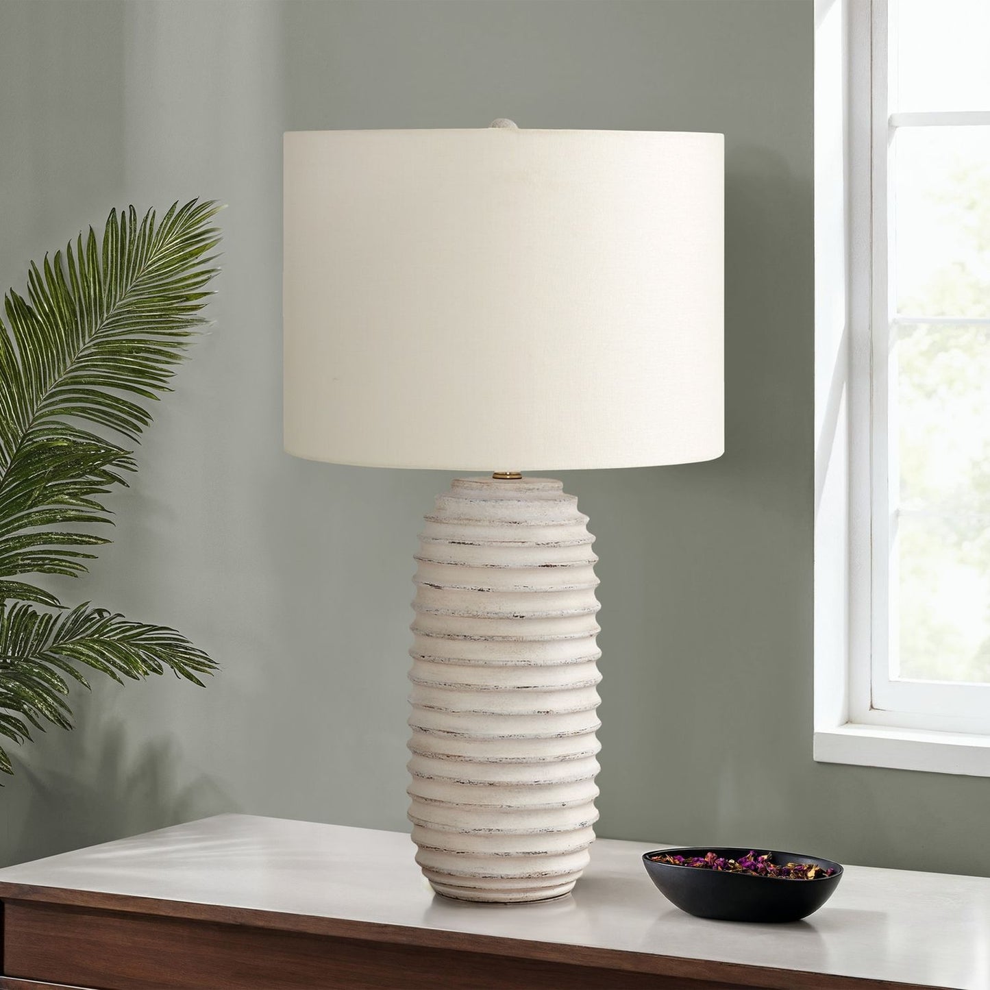 Lighting, Table Lamp - Cream - Resin