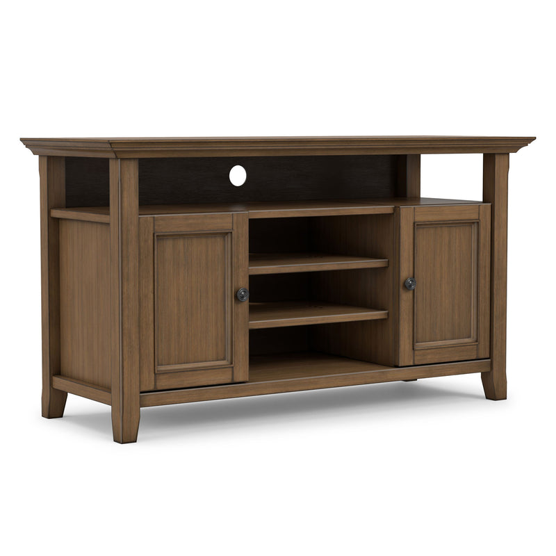 Amherst - TV Media Stand - Rustic Natural Aged Brown