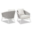 Rowan - Rope Barrel Back Patio Accent Arm Chair (Set of 2) - Optic White
