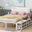 Platform Bed With 2 Tier Storage Shelves, Storage Cabinet