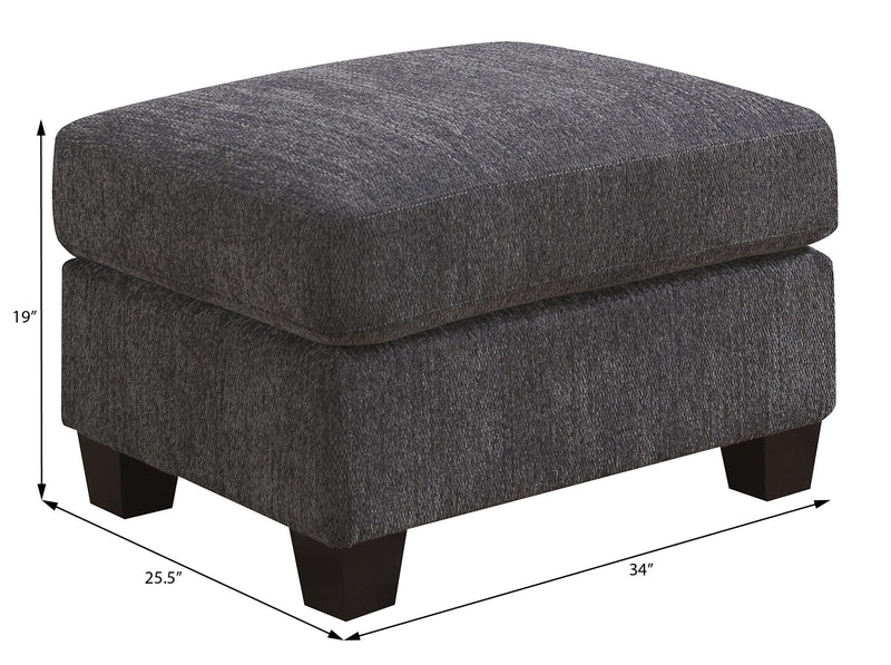 Ottoman - Gray - Wood