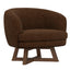 Swivel Accent Chair With Sculptural Base