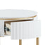 Daveigh - High Gloss End Table - Gold / White