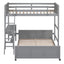 Full Over Full Bunk Bed With Desk