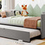 Twin Size Upholstered Daybed With Pop Up Trundle