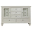 Cortina - 4 Piece Queen Bedroom Set With Ornate Panels And Storage - Cream White