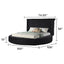 Hazel - Queen Size Tufted Storage Bed & Bluetooth Speakers, USB Port - Black