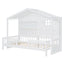 House Bed With Shelves, Window And Sparkling Light Strip On The Roof